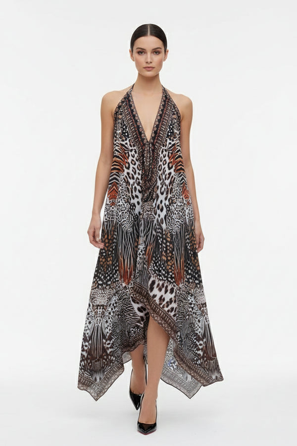 leopard print summer maxi dress Shahida Parides - Long Maxi Dress | Animal Print Dress