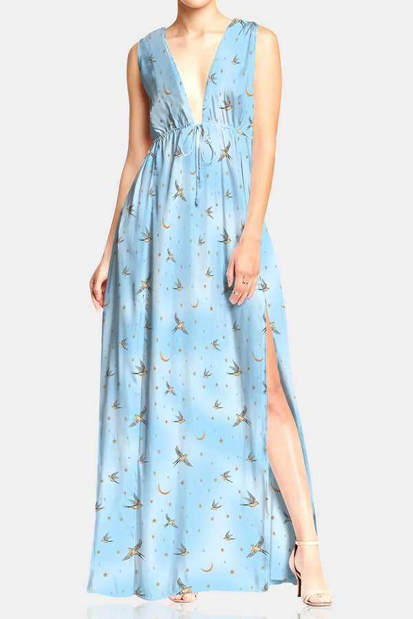 Designer Plunging Neckline Cocktail Dress - Shahida Parides Extra Large Designer Plunging Neckline Cocktail Dress - Shahida Parides Extra Large