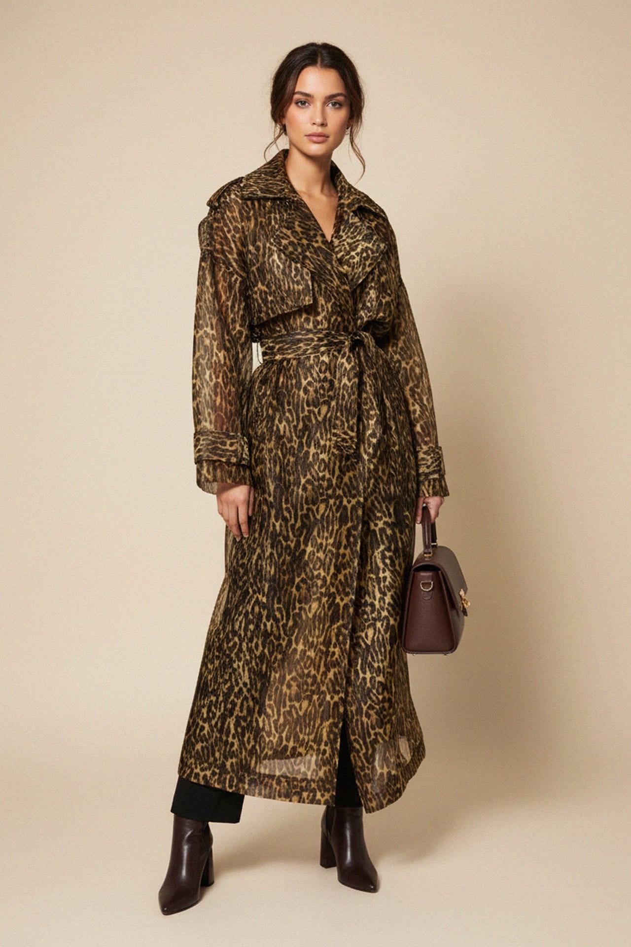 High-End Organza Trench Coat for Women | Designer Runway Style