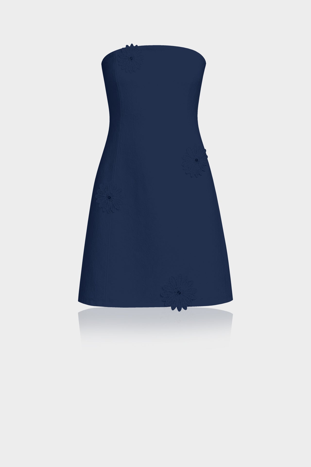 Navy Blue Resort Mini Dress with Pockets