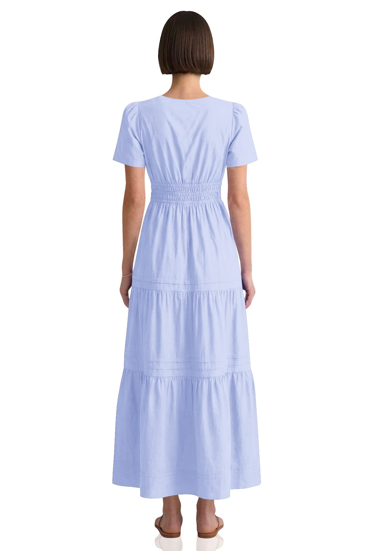 icy blue maxi dress Ice Blue Embroidered Net Maxi Dress: Pakistani Wedding Outfit