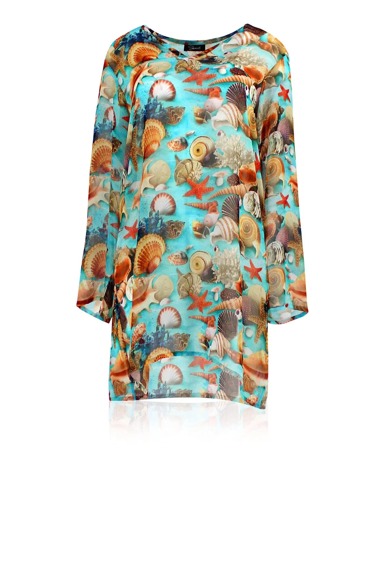 Designer Long Sleeve Tunic Dress | Beach Tunic Dress | Shahida Parides Designer Long Sleeve Tunic Dress | Beach Tunic Dress | Shahida Parides