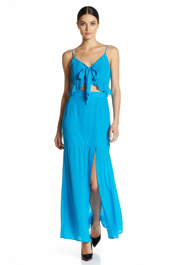 Designer Light Blue Long Dress | Long Flowy Dresses