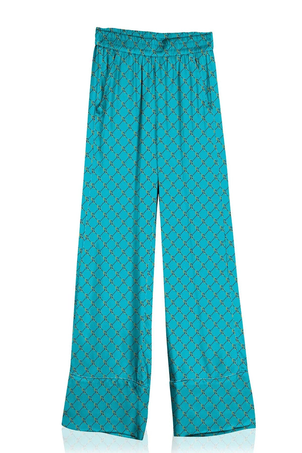 Designer Light Blue Pants | Straight Leg Dress Pants