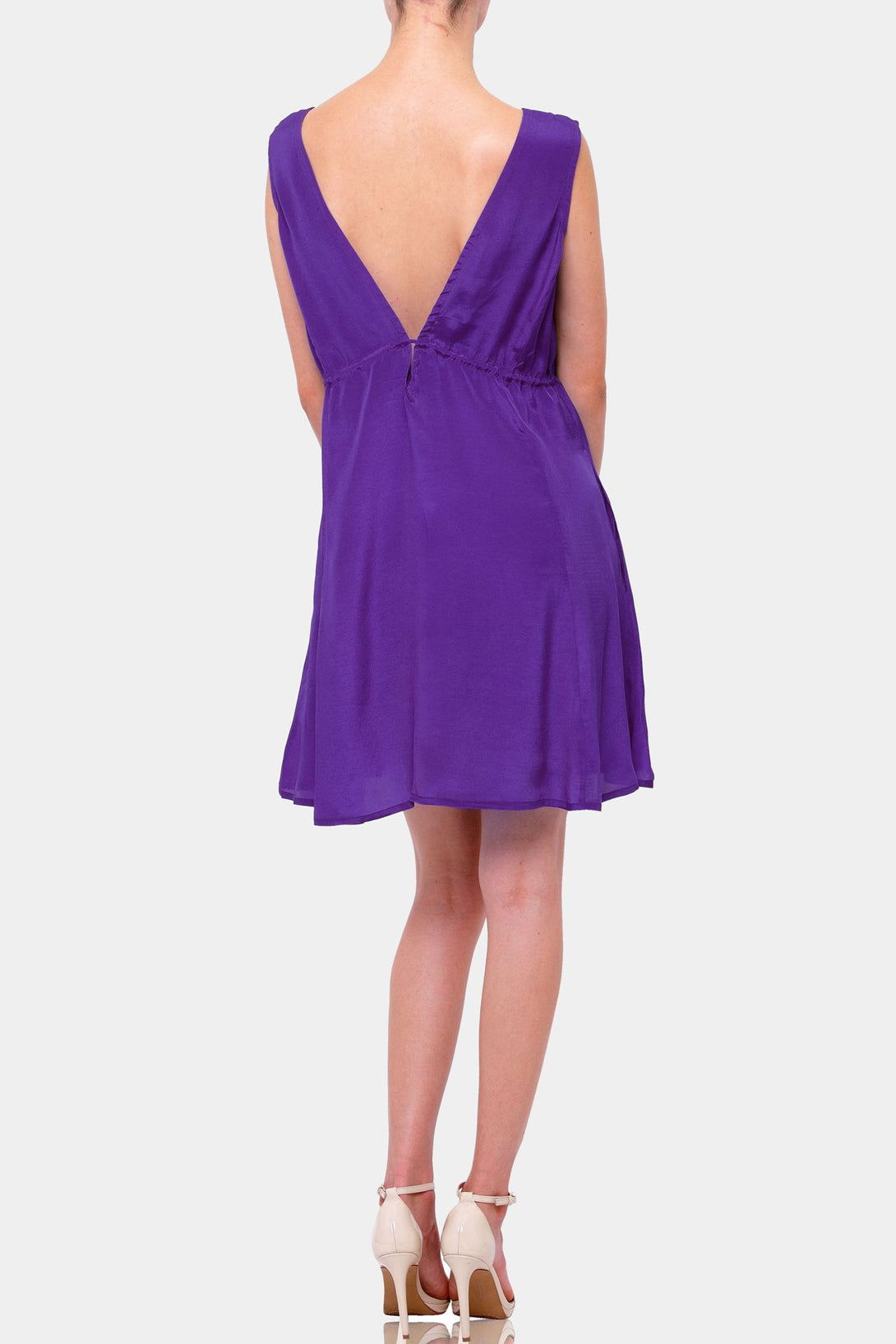  short dress purple, Shahida Parides, sleeveless short dress, short frock for women party wear,
