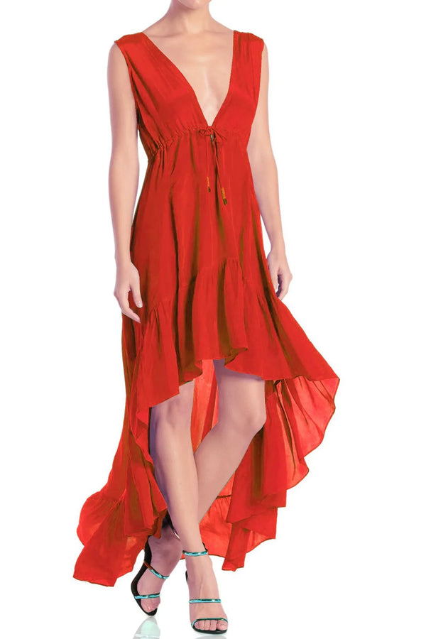 Designer Party Dress | Orange Maxi Dresses For Women | Shahida Parides Small - Medium Designer Party Dress | Orange Maxi Dresses For Women | Shahida Parides Small - Medium