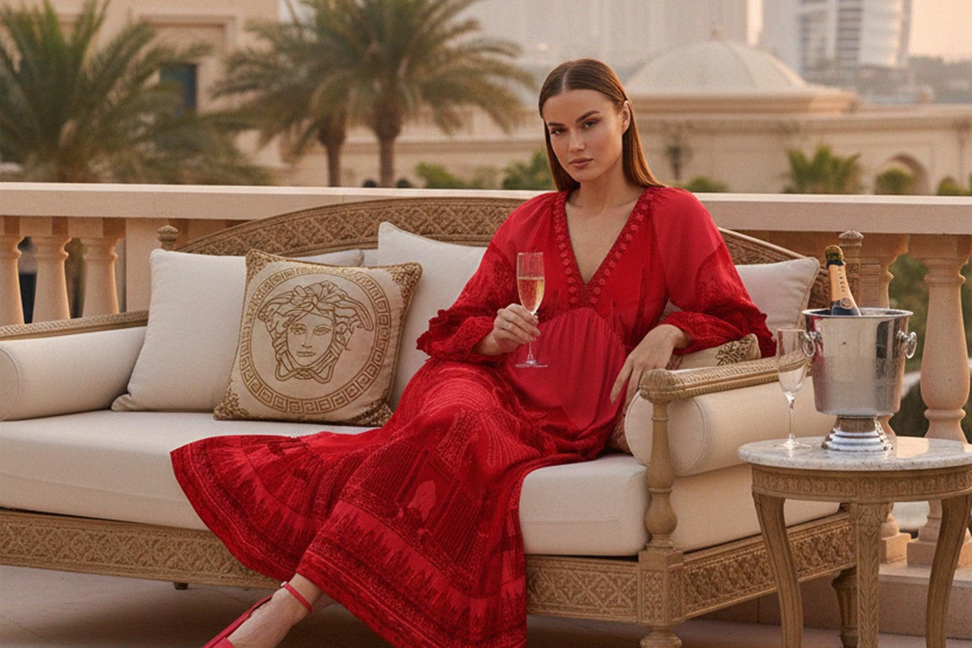 red fit and flare maxi dress Red Organic Cotton Maxi Dress: Strappy Flared Summer Dress