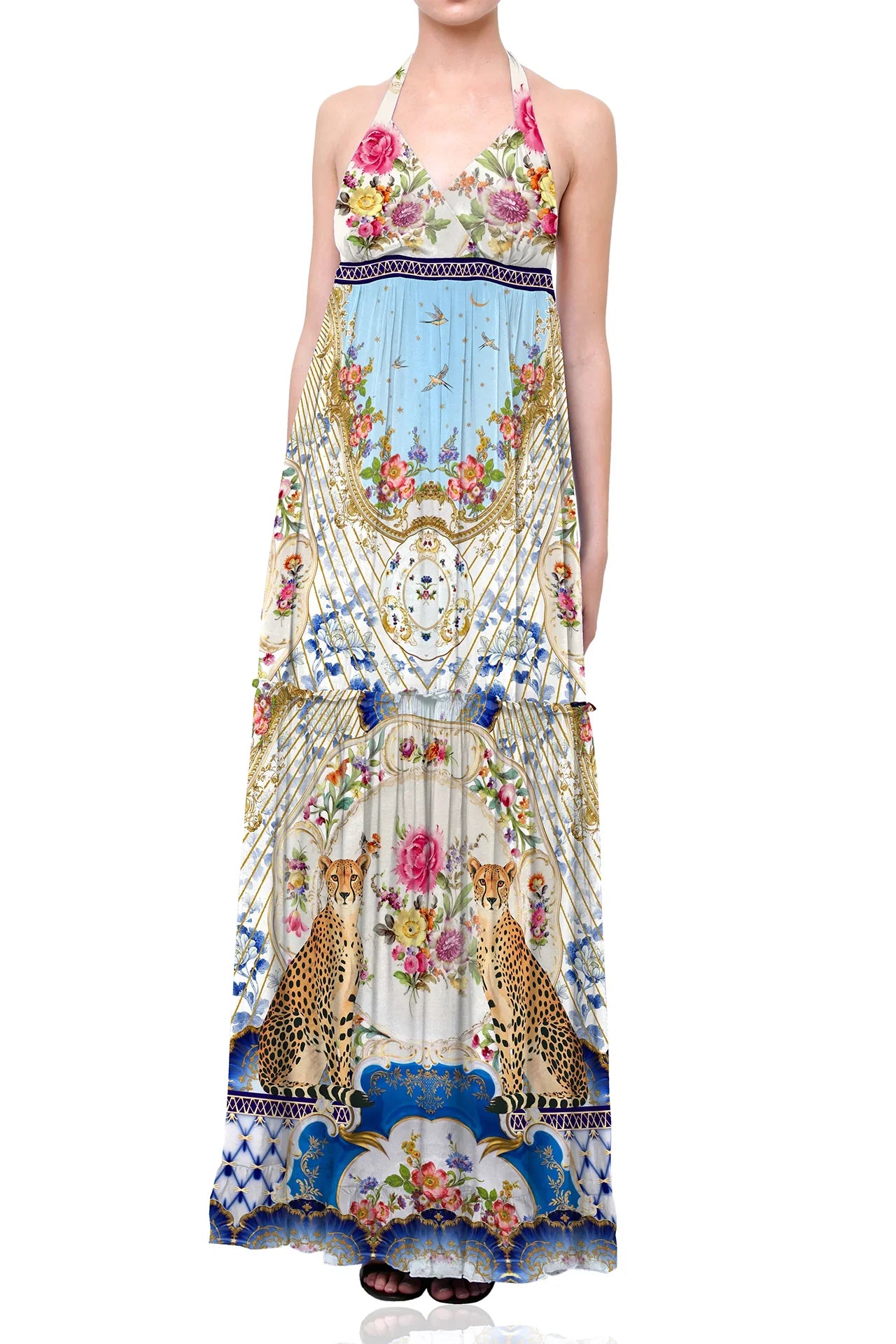 Long Summer Dresses | Halter Neck Backless Dress | Shahida Parides Medium Long Summer Dresses | Halter Neck Backless Dress | Shahida Parides Medium