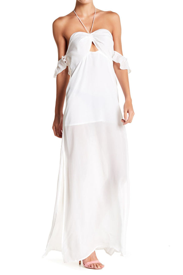  white maxi dresses for women, Shahida Parides, cut out back maxi dress, long summer dresses for women,