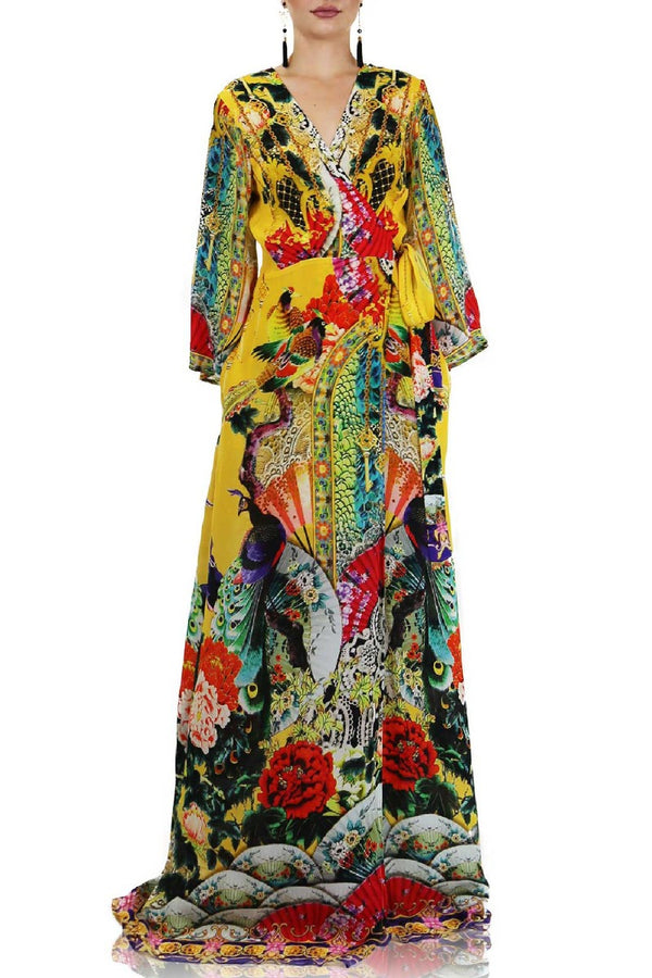  maxi womens wrap dress, Shahida Parides, plus size long sleeve wrap dress, long sleeve wrap,