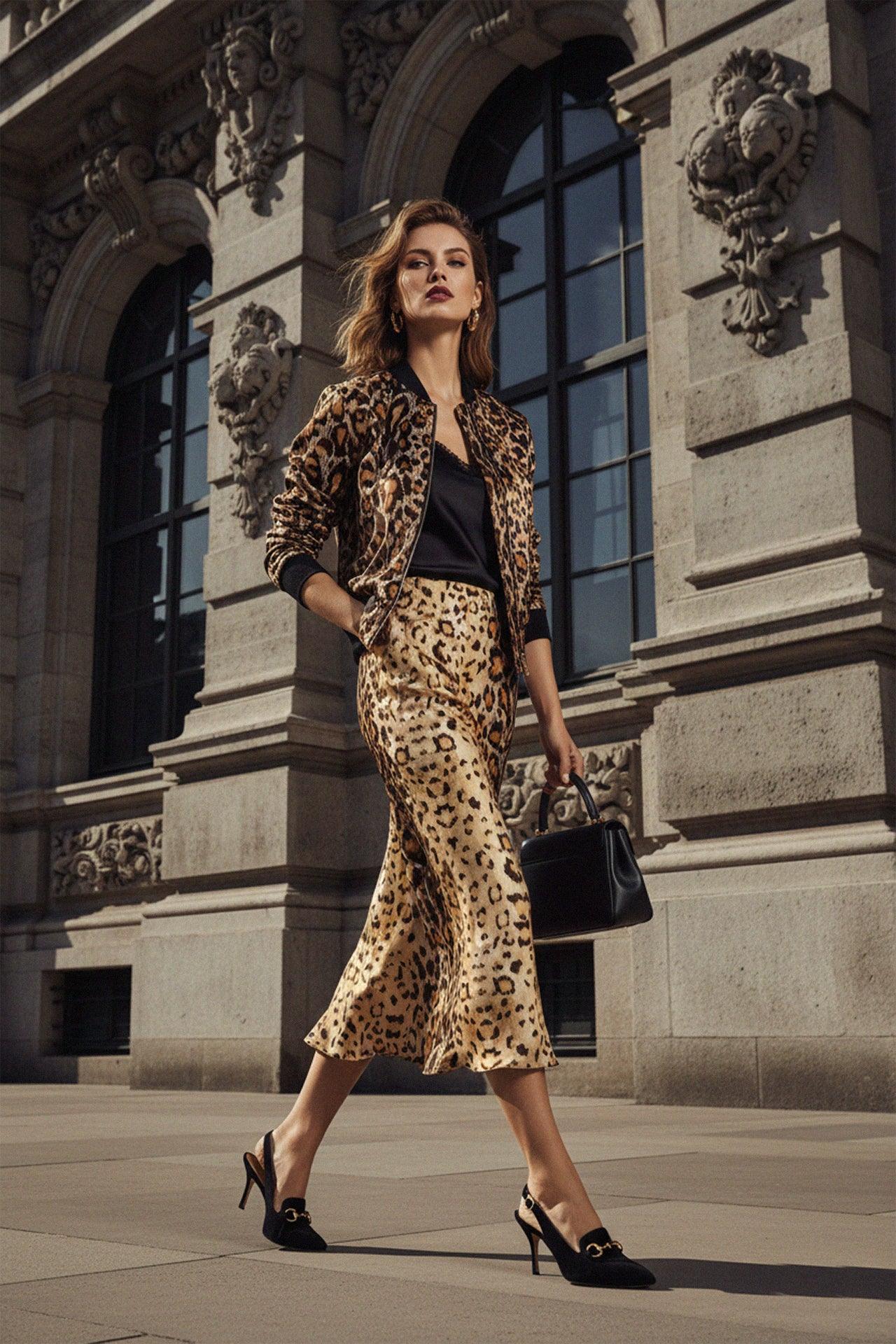 Designer Casual Knee Length Skirts | Animal Print - Shahida Parides