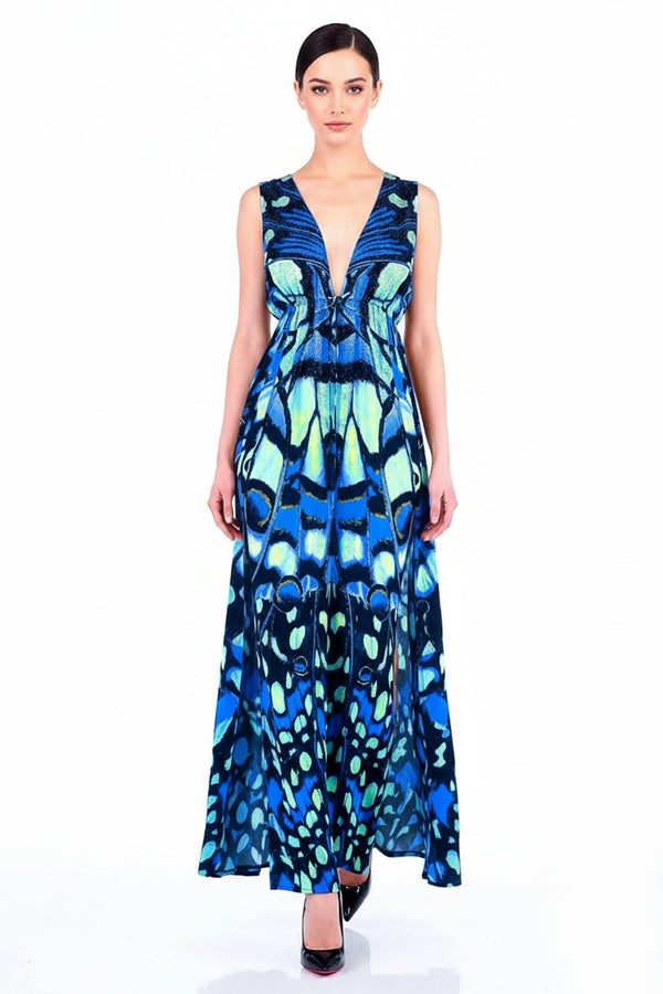 Designer Long Silk Dress | Royal Blue Long Dress | Shahida Parides Designer Long Silk Dress | Royal Blue Long Dress | Shahida Parides