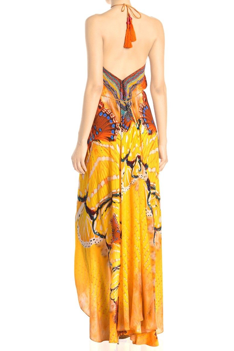  orange maxi dress formal, long satin dress, Shahida Parides, plus size maxi dresses, flowy maxi dress,