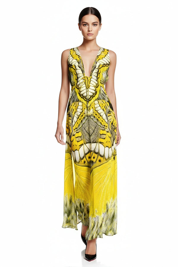 Designer Maxi Dress For Women | V Neck Maxi Dresses | Shahida Parides