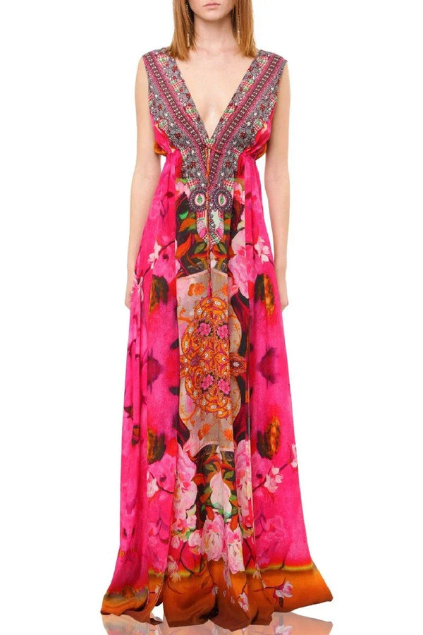 Designer Long Formal Dresses | Hot Pink Dress Maxi | Shahida Parides Small - Medium Designer Long Formal Dresses | Hot Pink Dress Maxi | Shahida Parides Small - Medium