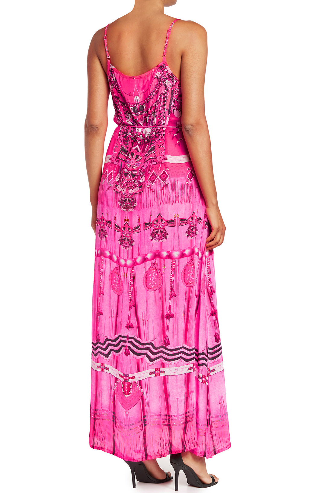  long dress pink colour, long summer dresses for women, Shahida Parides, backless maxi dress,