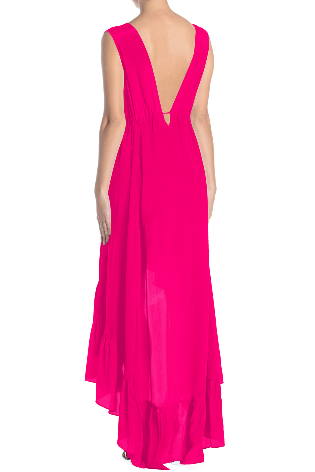  long dress pink colour, long summer dresses for women, Shahida Parides, asymmetrical dress formal,