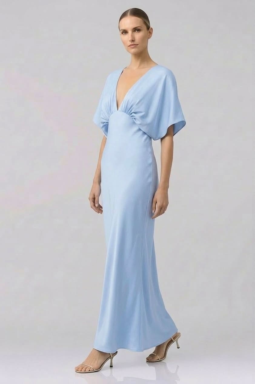 satin powder blue dress Close To You Satin Maxi Dress