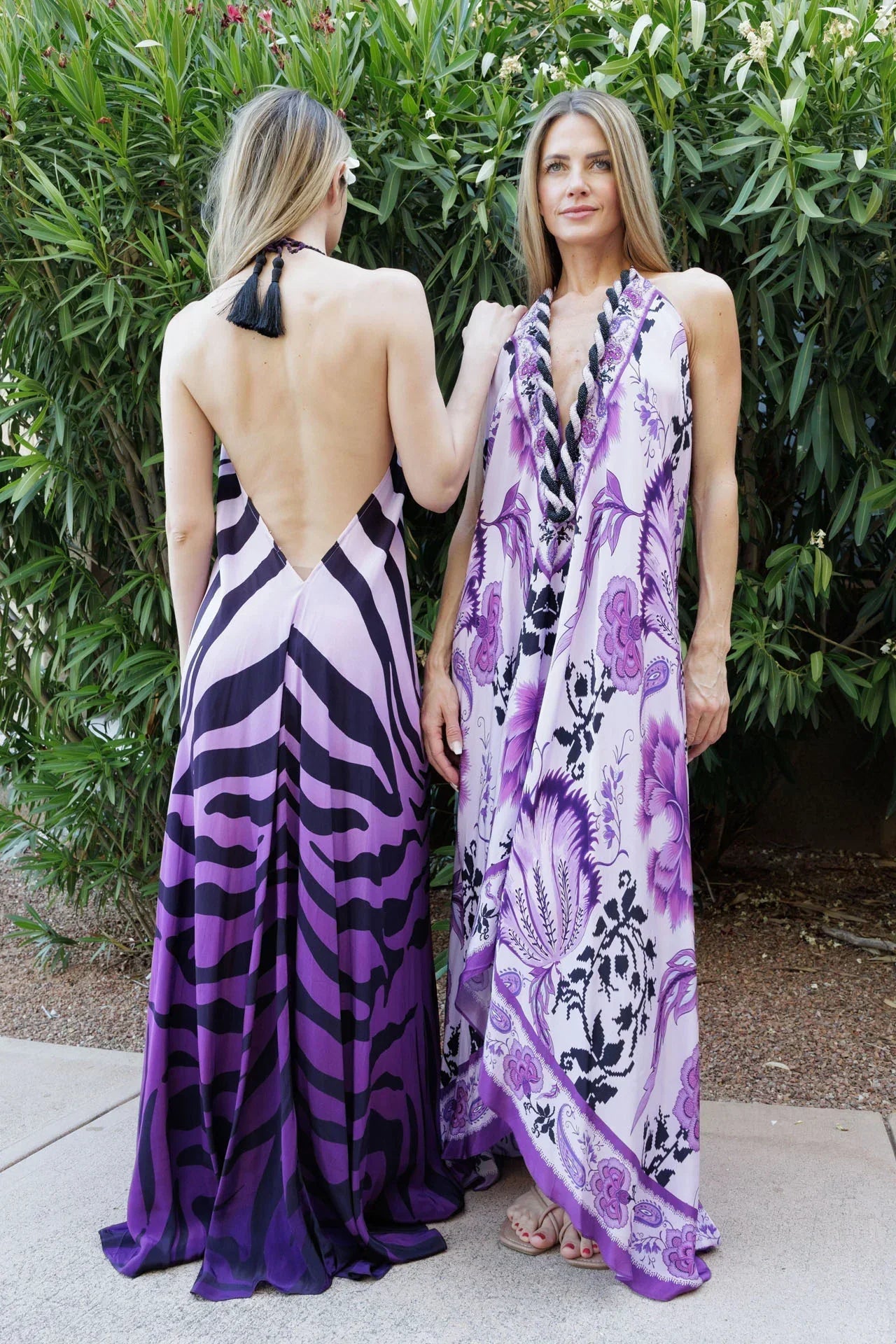 One Size Purple Zebra Print Halter Maxi Dress One Size Purple Zebra Print Halter Maxi Dress