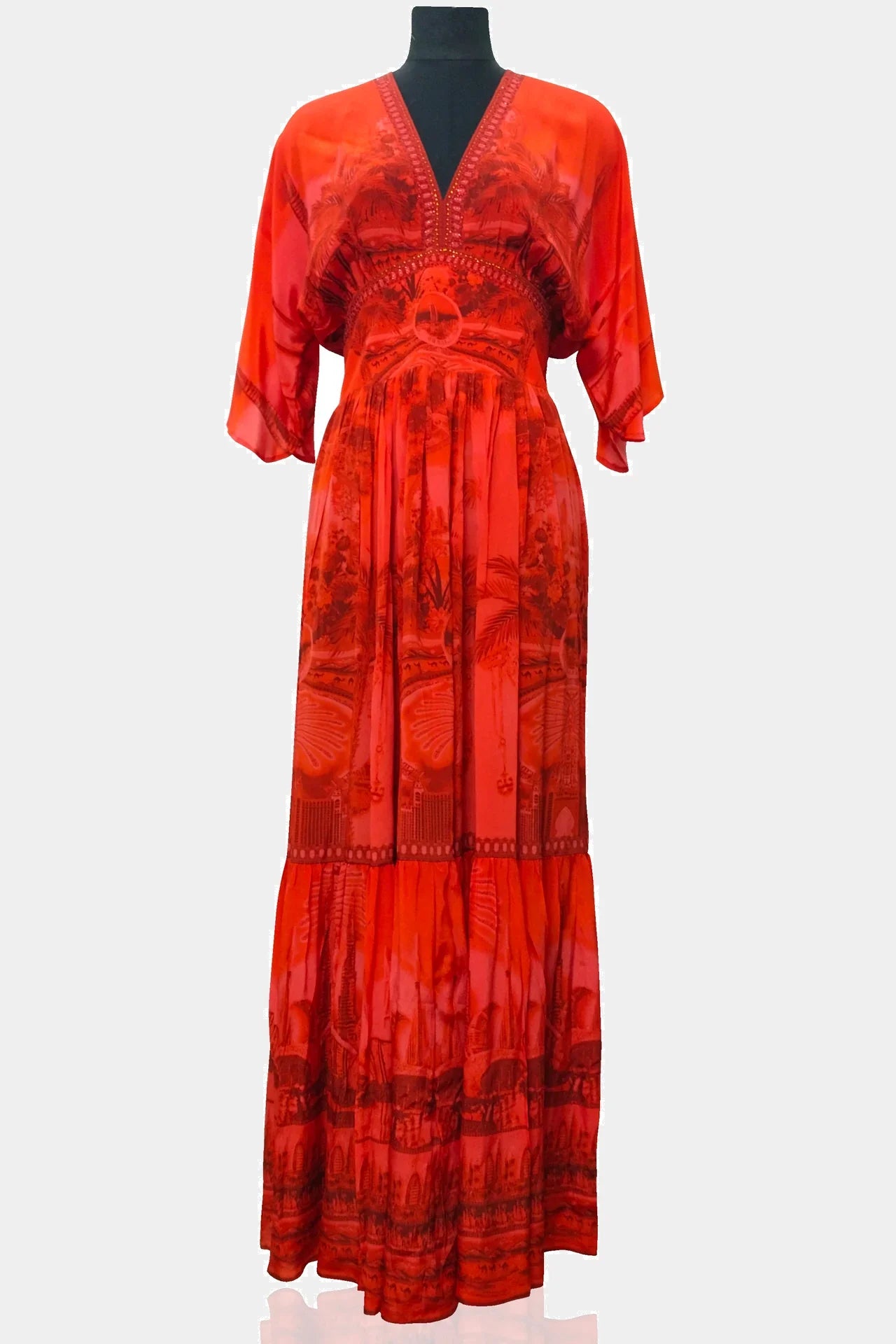 Designer Red Long Dress | Backless Maxi Dress