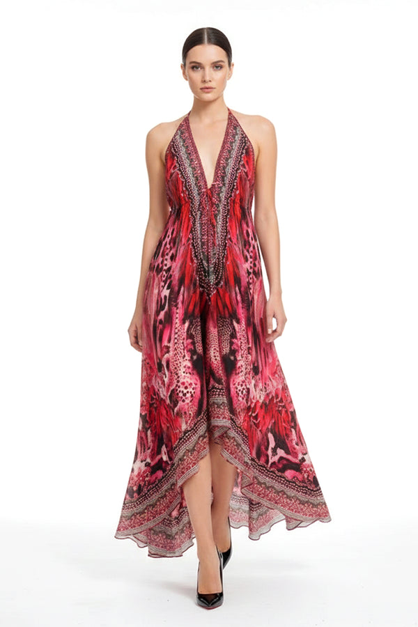 feather print maxi dress Printed Maxi dress | Maxi Dresses For Tall Women