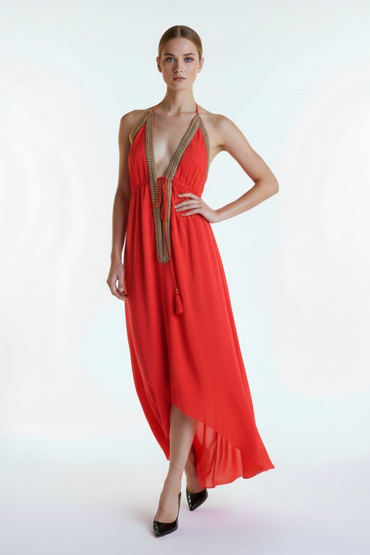 artisanal maxi dress for women One Size Red Heritage Embroidered Machine wash cold with FashionNova 'Colette Lace Mini Color:Aqua* October_2025