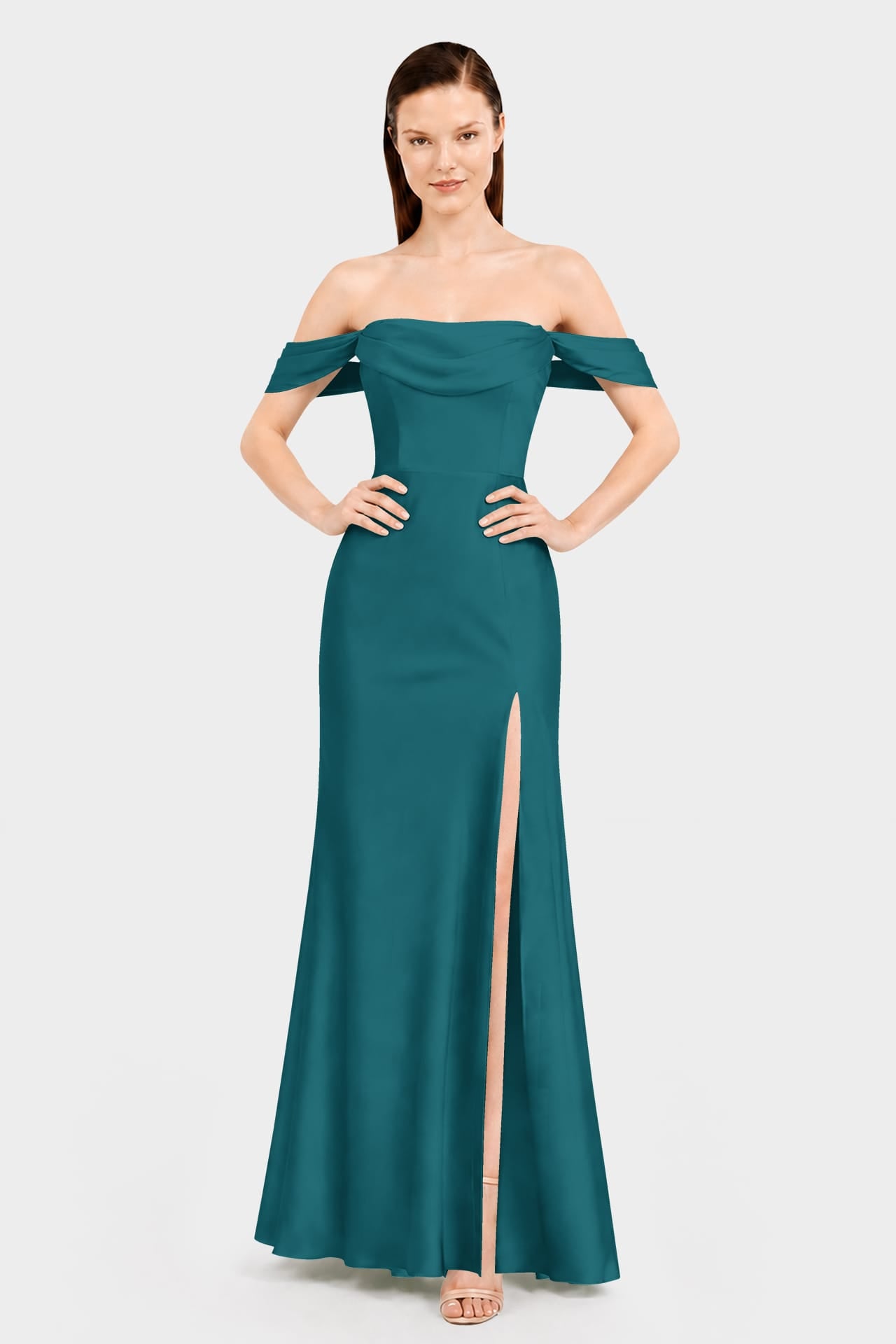 Rich Teal Bridesmaid Dress