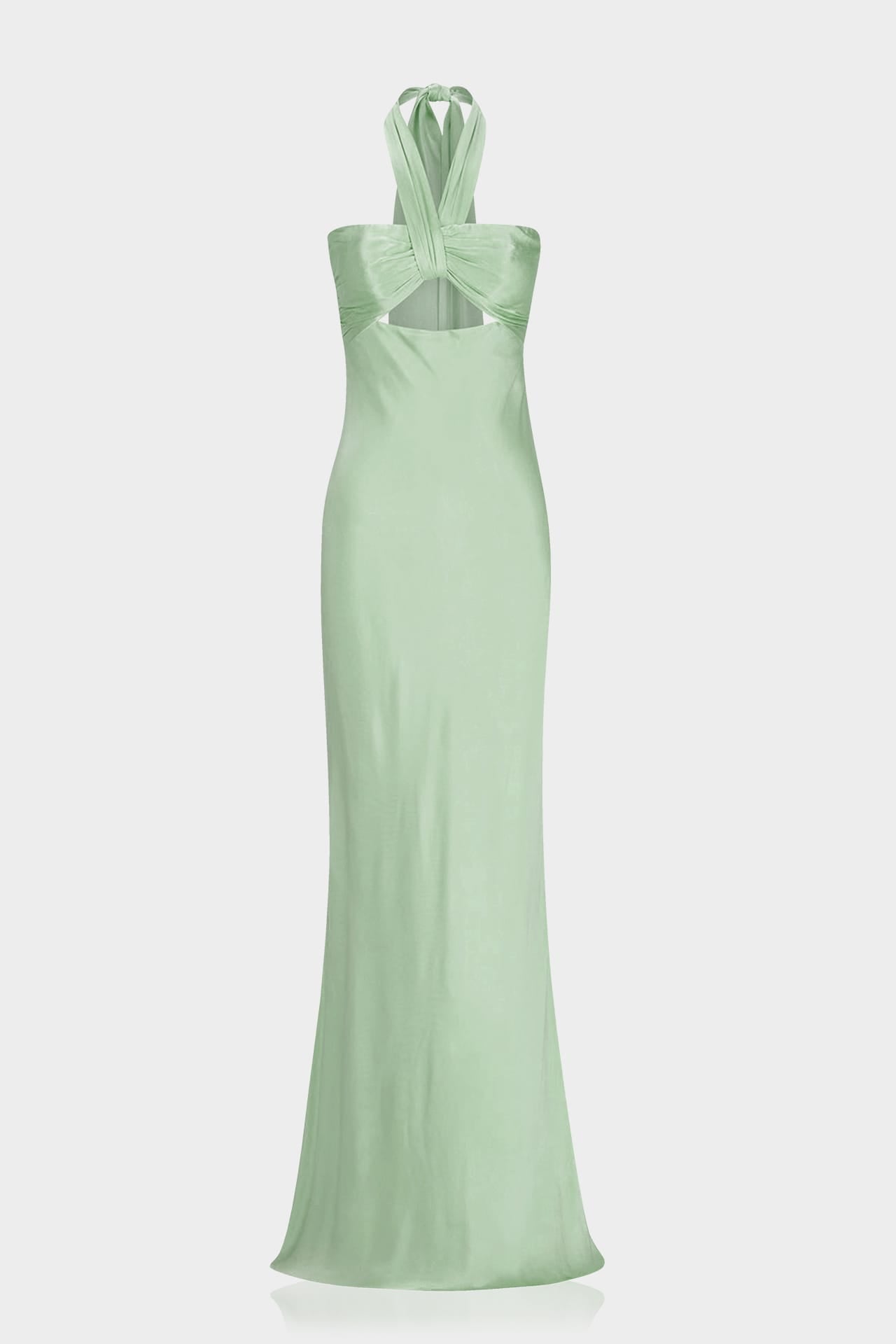 matte satin sage bridesmaid dresses S Green Front Cut Out Halter Maxi Dress for Garden Weddings engagement parties Size:2XL-T colour: peach-wrap-top-belted-short-sleeve-plisse-midi-dress Party Yellow Dresses For