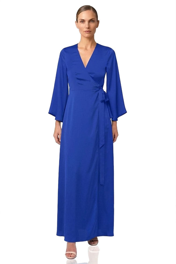 long wide sleeve dress Cathedral Train Off Shoulder Long Wide Sleeve Bridal Dress