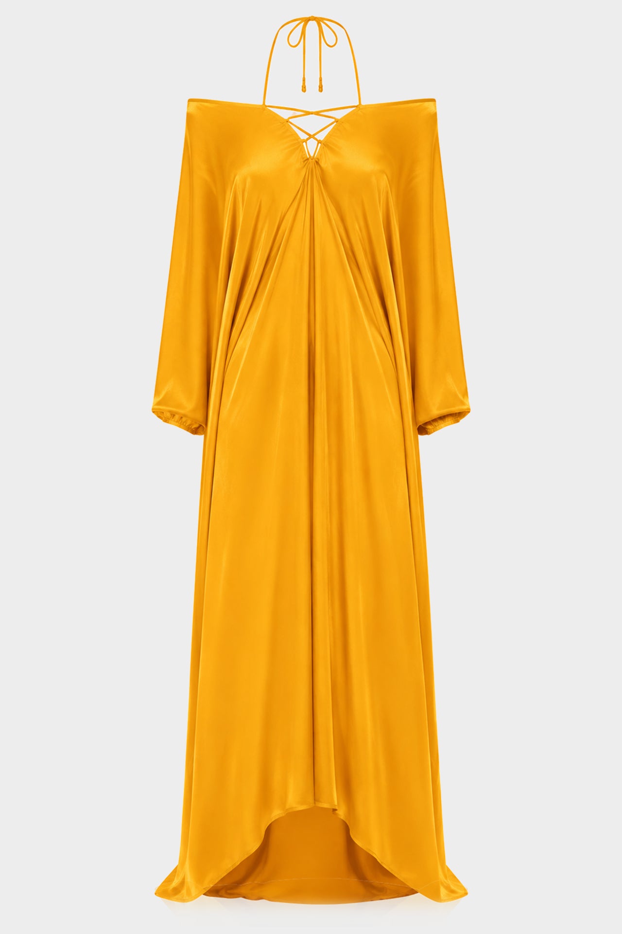 Mustard Yellow Convertible Kaftan Maxi Dress