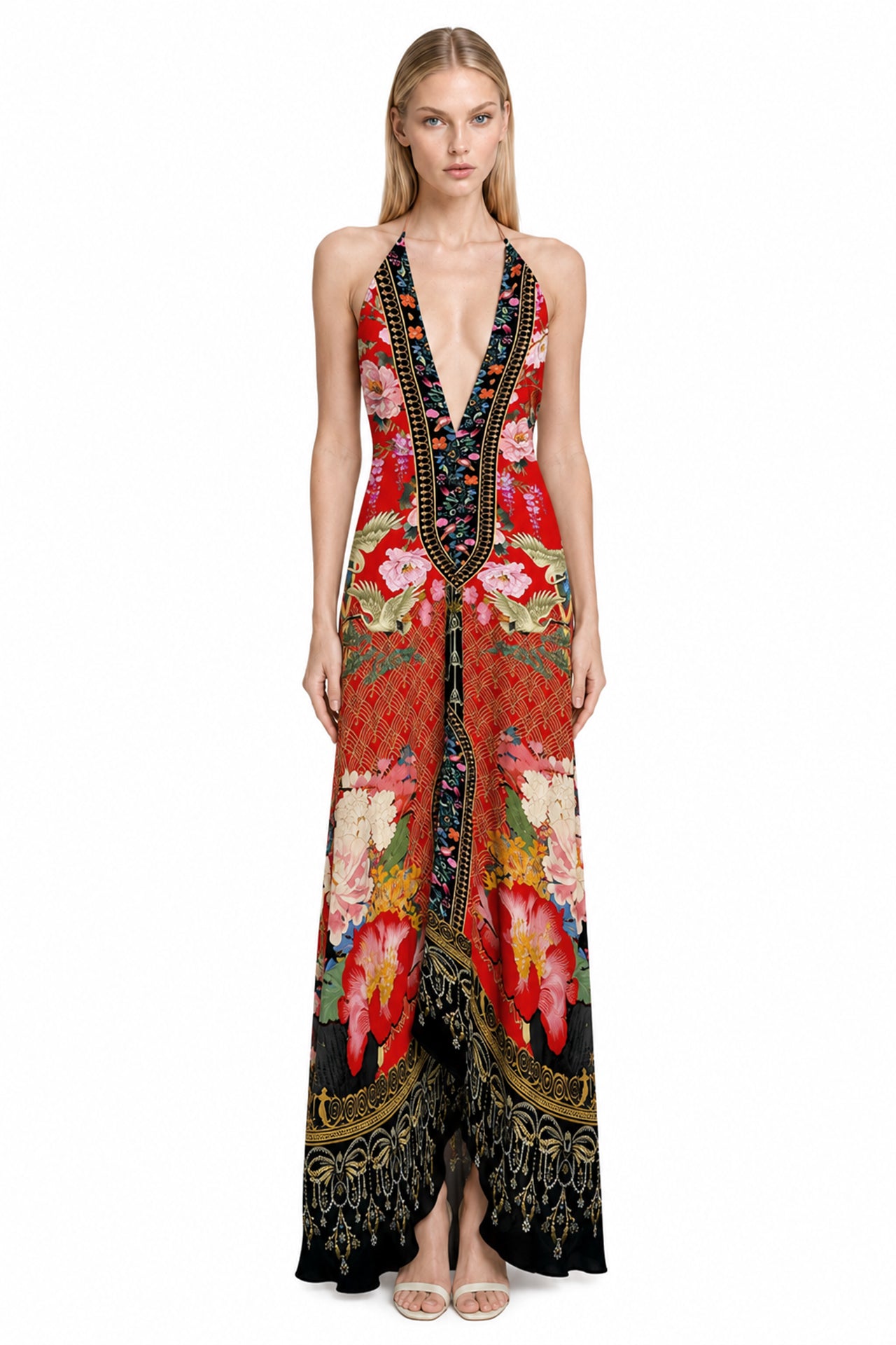 designer cocktail dress One Size Print Red Maxi Best Coleslaw • Salt Vestito da sposa Rose Gold Size:6 US Men (5 UK/AU)