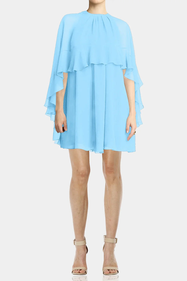 Light Blue Mini Dress Formal | Casual Mini Dress- Shahida Parides Light Blue Mini Dress Formal | Casual Mini Dress- Shahida Parides