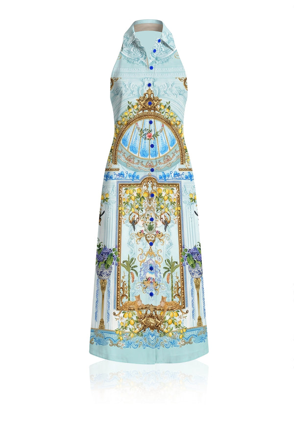 Designer Sleeveless Midi Dress - Shahida Parides