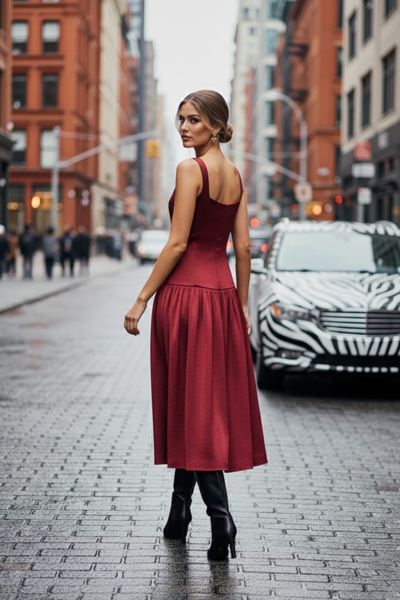 Formal Dress For 60 Year Old Woman Chic Satin Sleeveless Midi Dress With  Flared Hem Shahida Parides Custom
