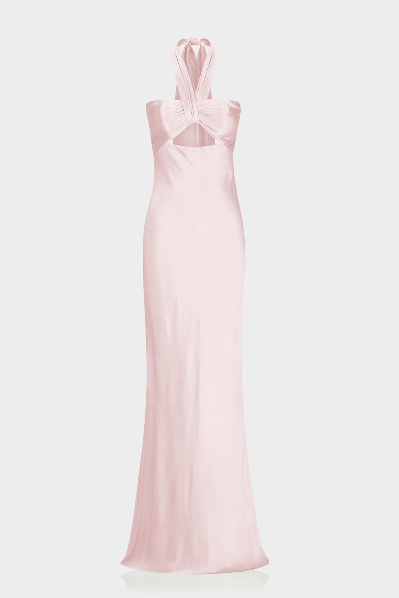 matte silk halter maxi dress S Luxury Soft Blush Pink Satin Ruched with Open Back Details Luxury Black Matte Satin Lace Peach Color Long Carolina Floral 3/4 Sleeve Maxi Dress (Size):XL publication-list:25Q3_FALL_1