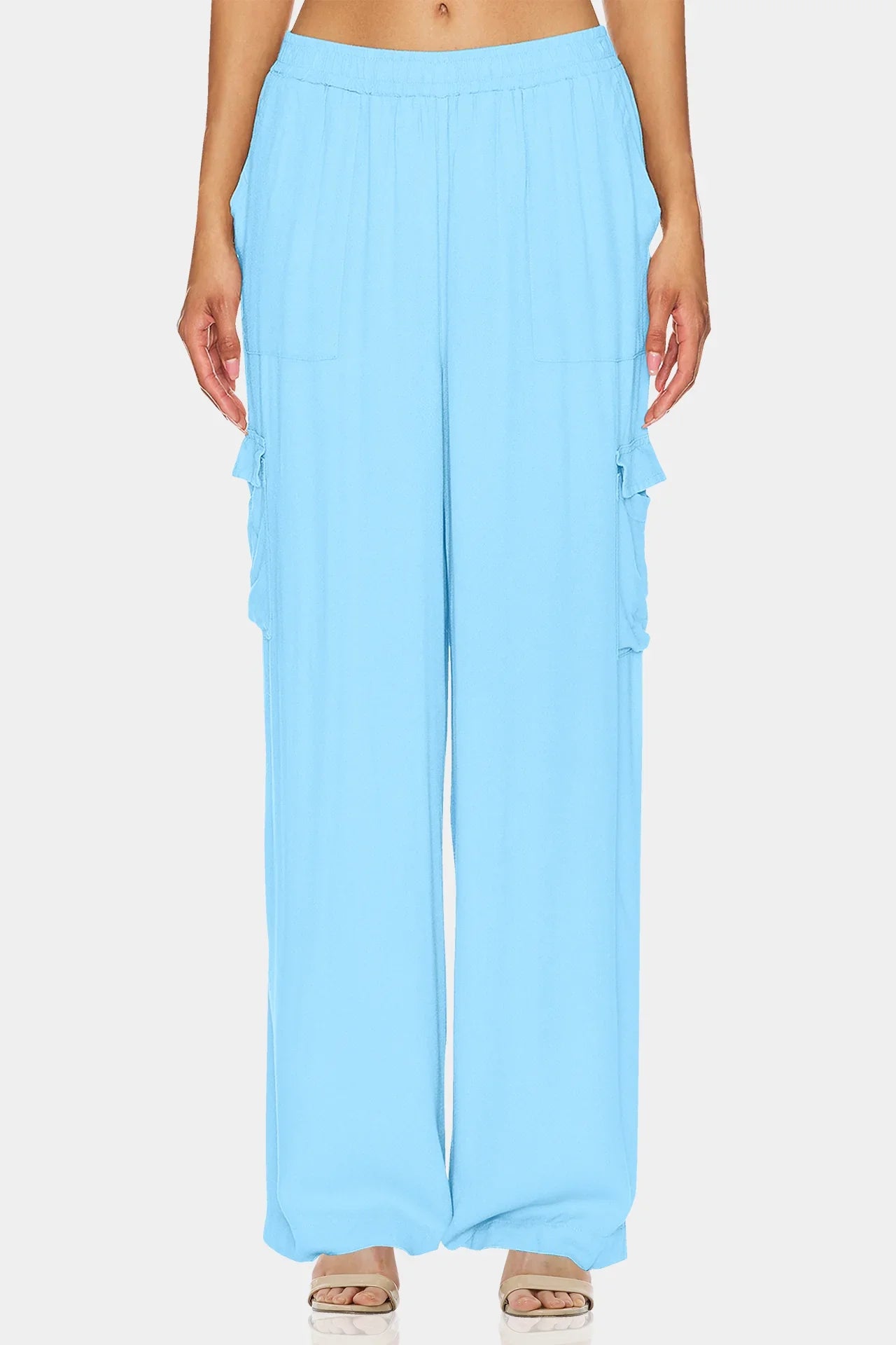 Small Sky Blue Straight Leg Pants Small Sky Blue Straight Leg Pants