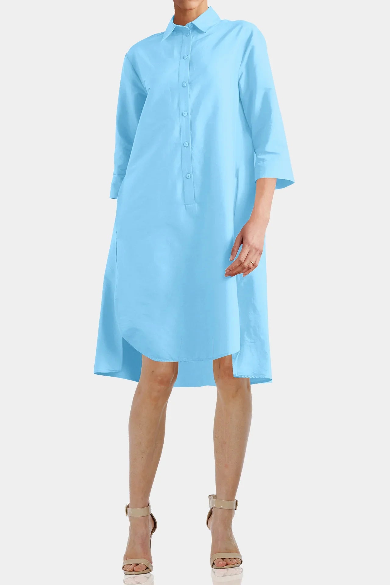sachin and babi light blue dress Ivory Pastel Lemon Belted Dress 40 / Ivory main image 1