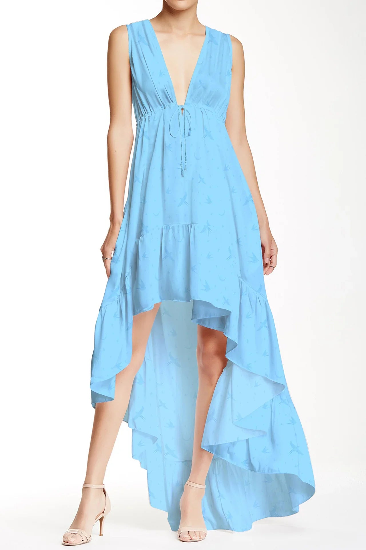 luxury summer dresses Floor Length Dress - Mid Rise Slim Jeans-Shorts | High And Low Cocktail Dresses