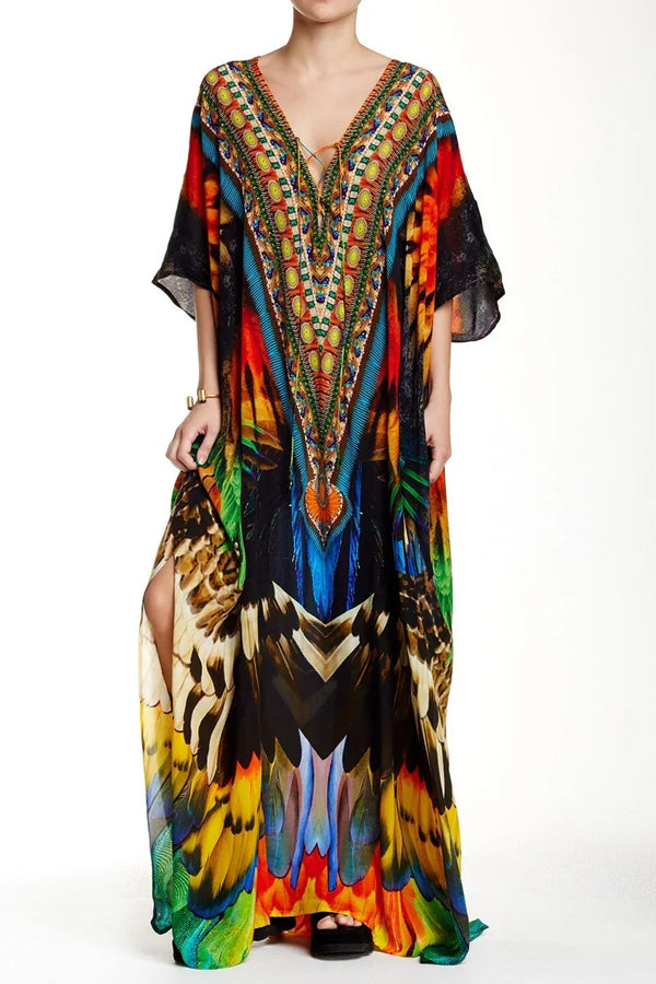 tropical dresses for party Designer Luxury Kaftan | Dresses To Wear On Vacation