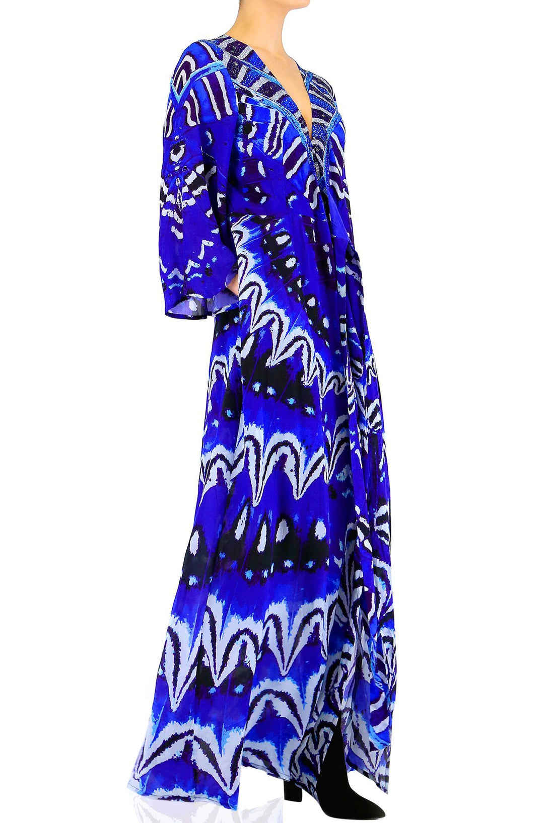  wrap dress evening, Shahida Parides, maxi womens wrap dress, full length wrap dress,