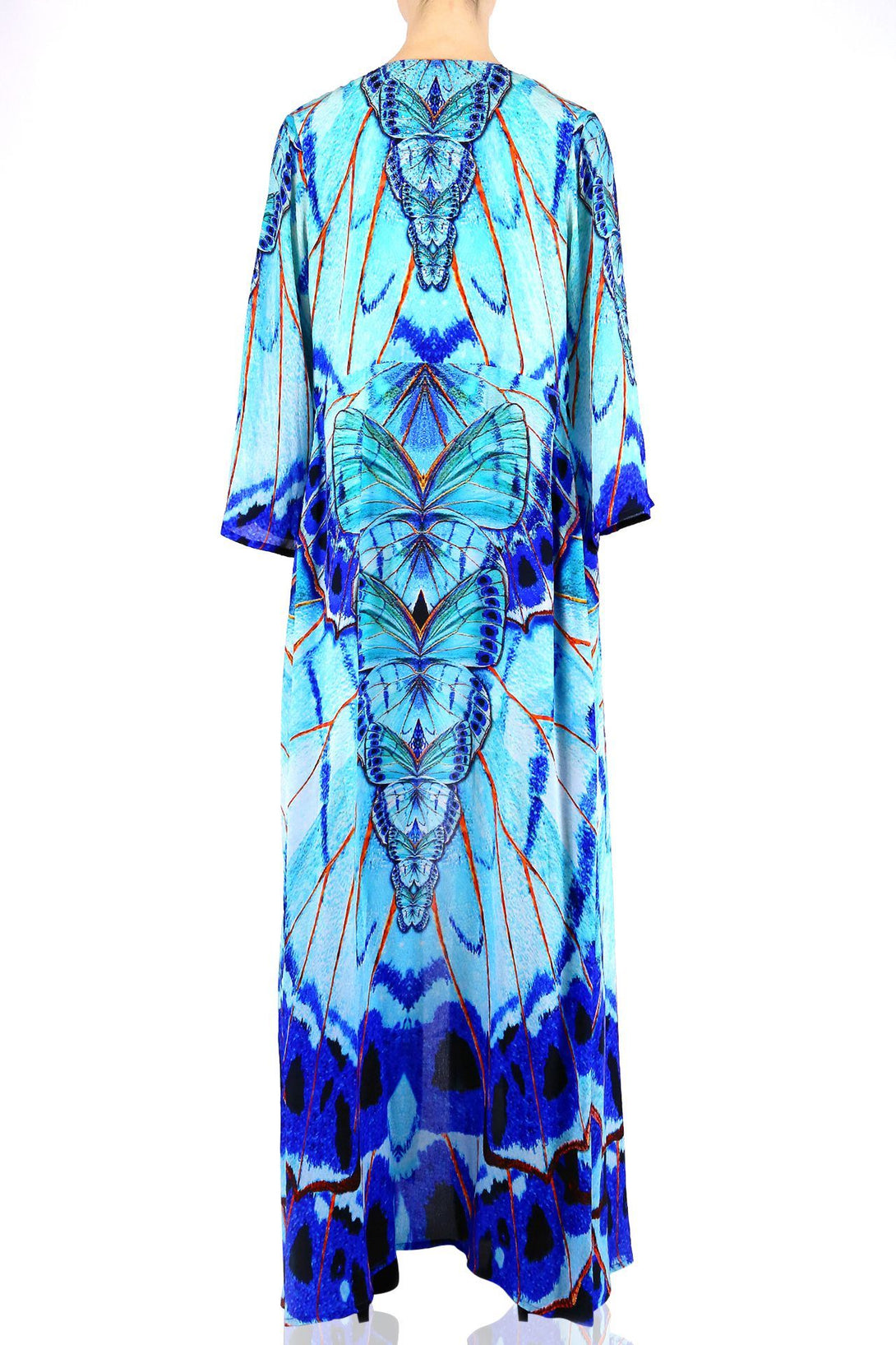  silk wrap maxi dress, Shahida Parides, maxi wrap dress with sleeves, wrap front maxi dress,