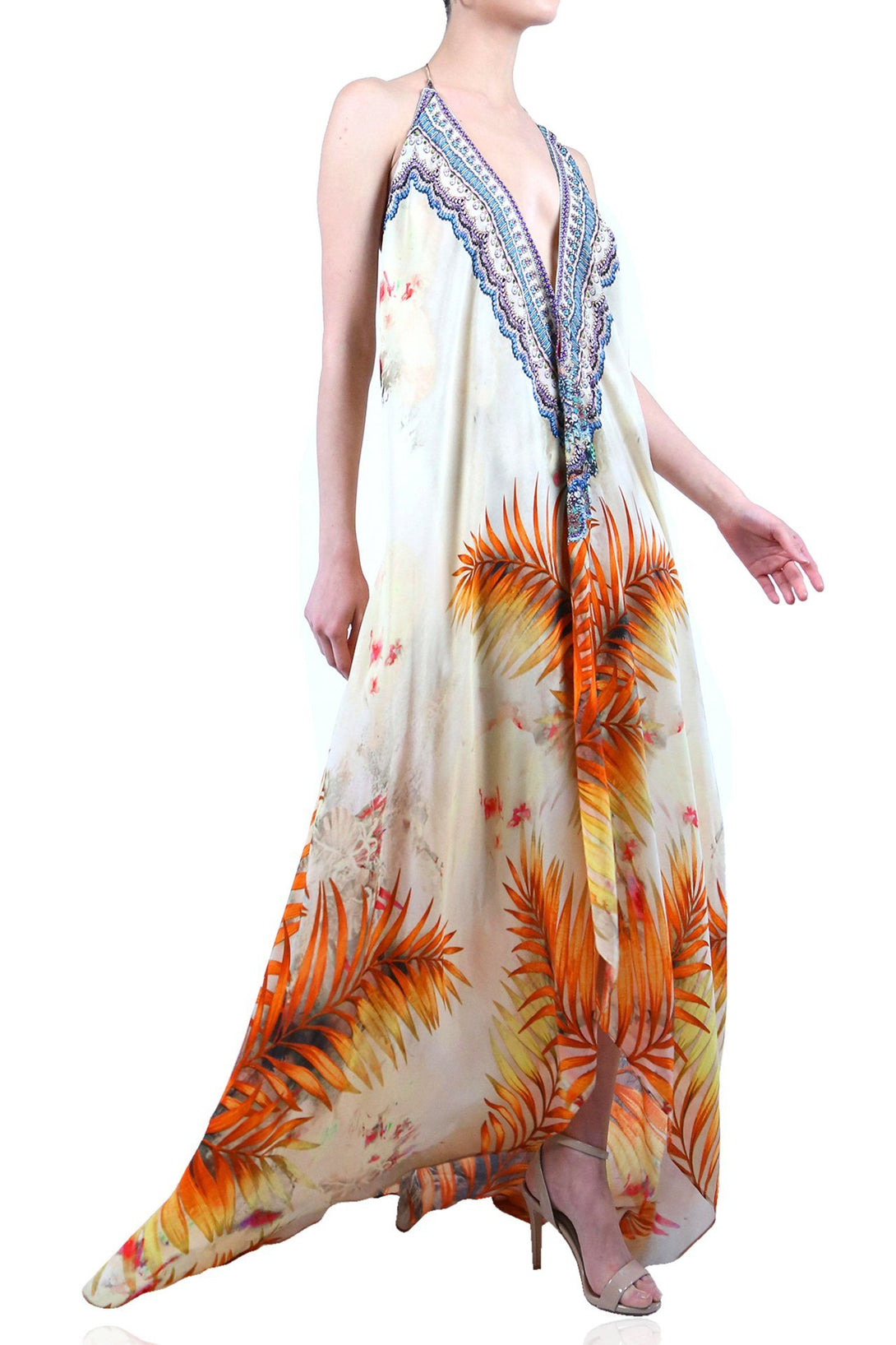 long dress, formal dresses for women, Shahida Parides, plunging neckline cocktail dress,