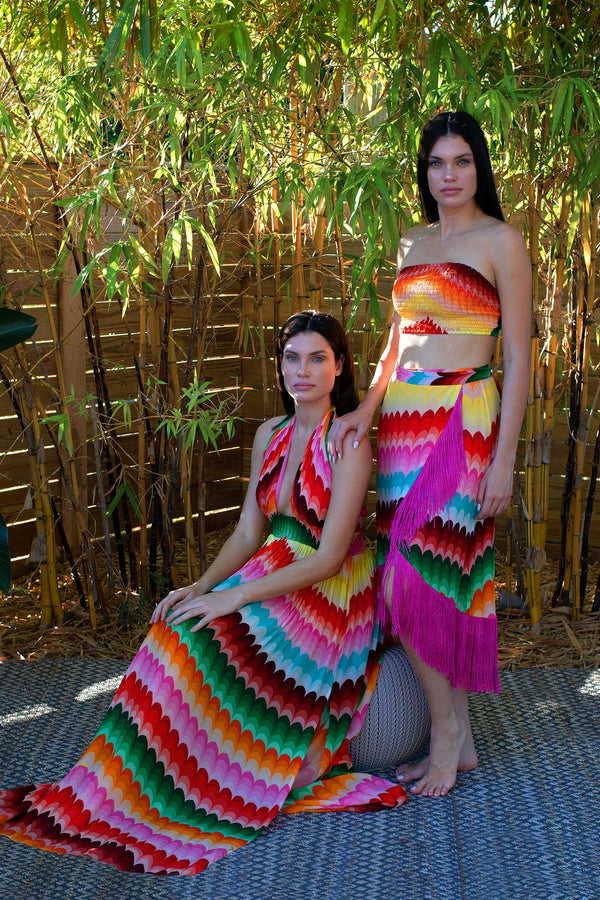 Multicolor Floor Length Dress