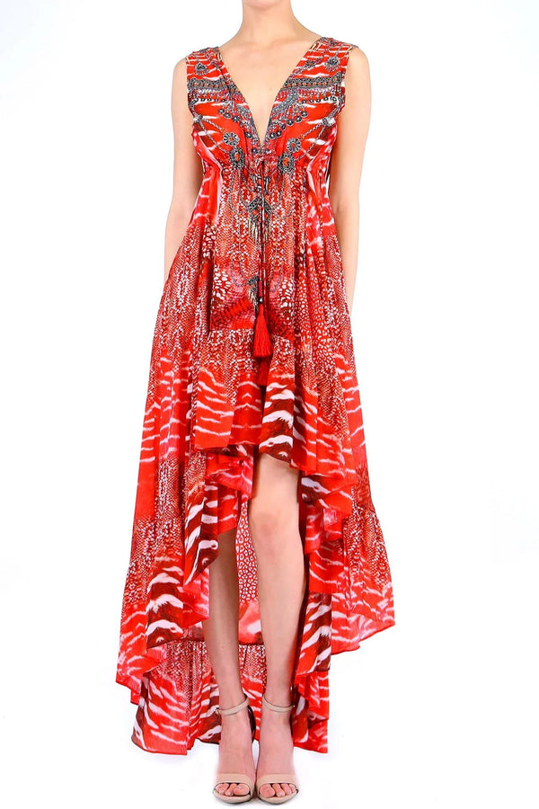Designer Maxi Dress for Women | Asymmetrical Dress | Shahida Parides Medium - Large Designer Maxi Dress for Women | Asymmetrical Dress | Shahida Parides Medium - Large