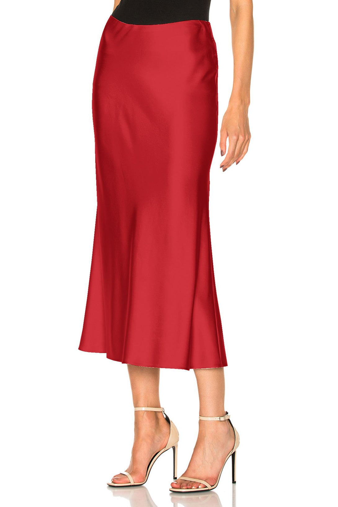 Silk-Designer-Red-Skirt-By-Kyle-Richard