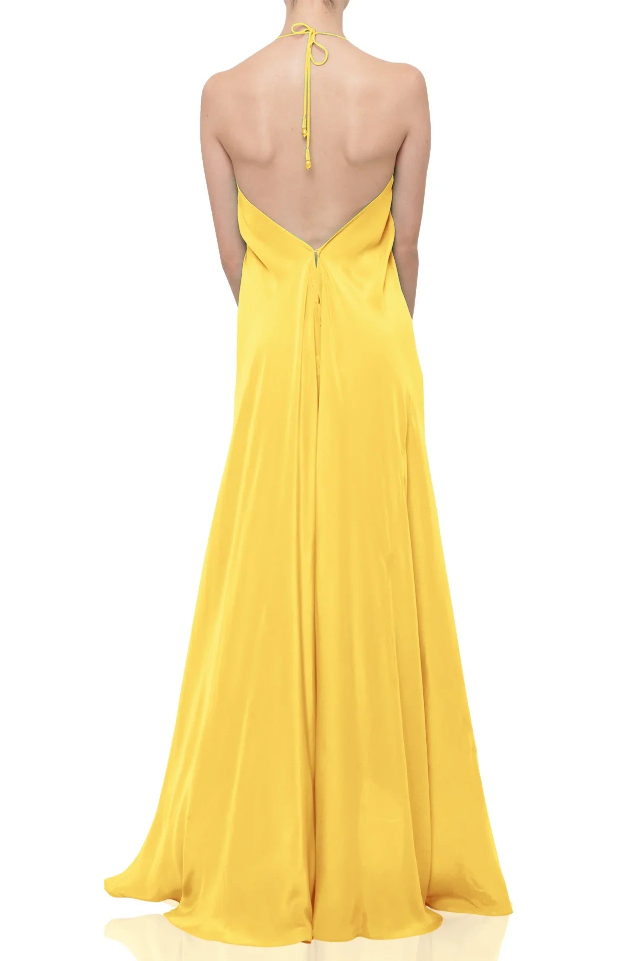Yellow Maxi Scarf Dress | Handkerchief Hem