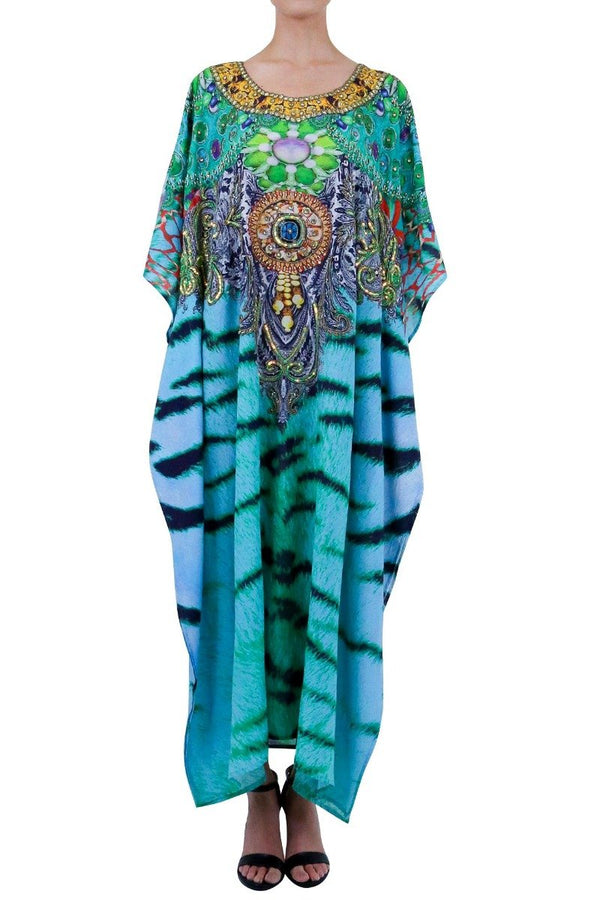 Hand Embroidery & Embellished  Kaftan Dress