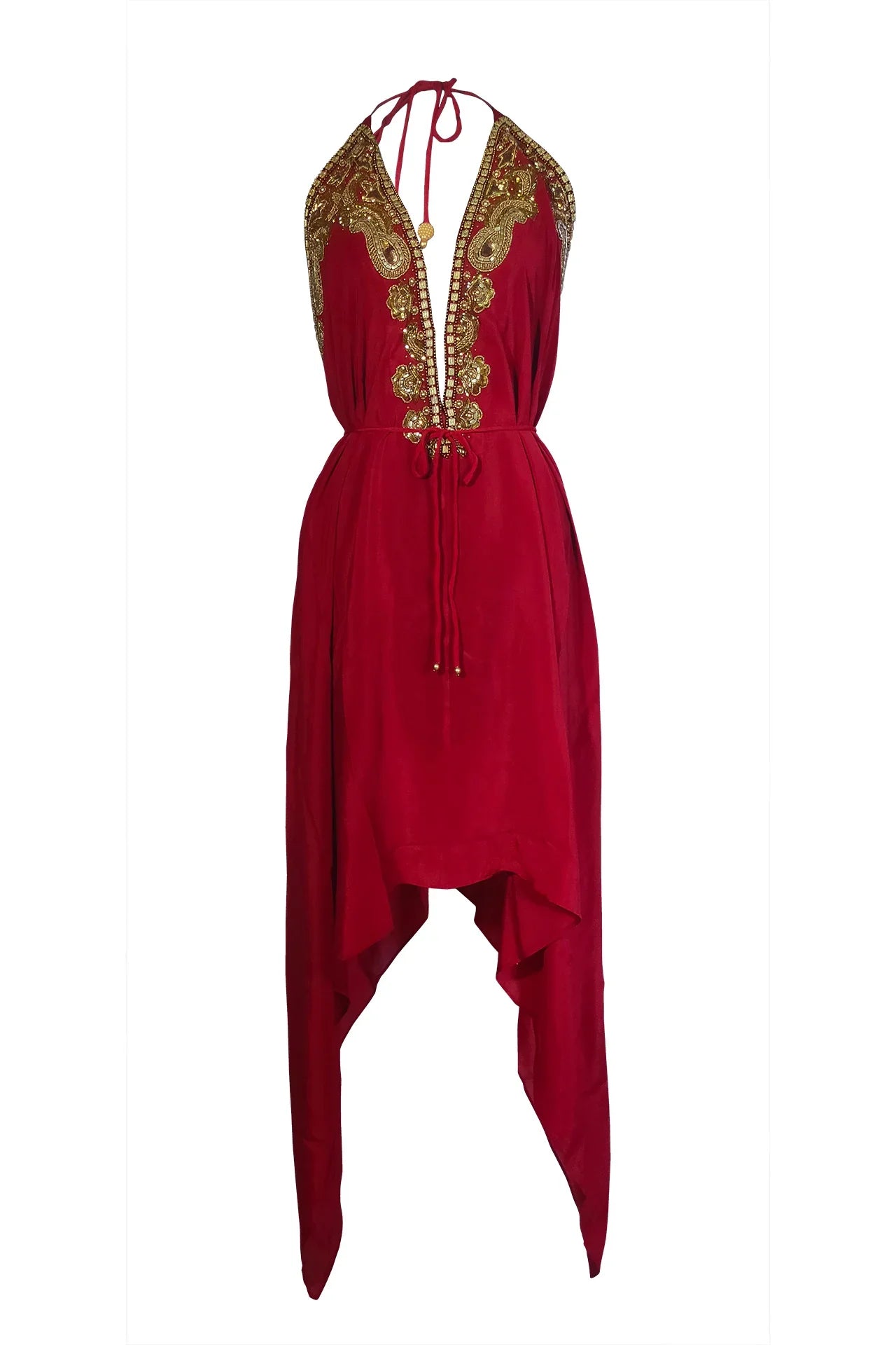 green emerald velvet dress Women's Bright Coral Embroidered Eyelet Midi Dress main image 0