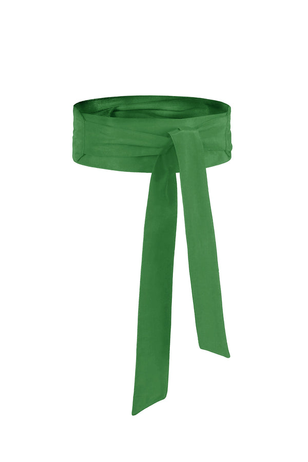 Wide Emerald Green Obi Belt