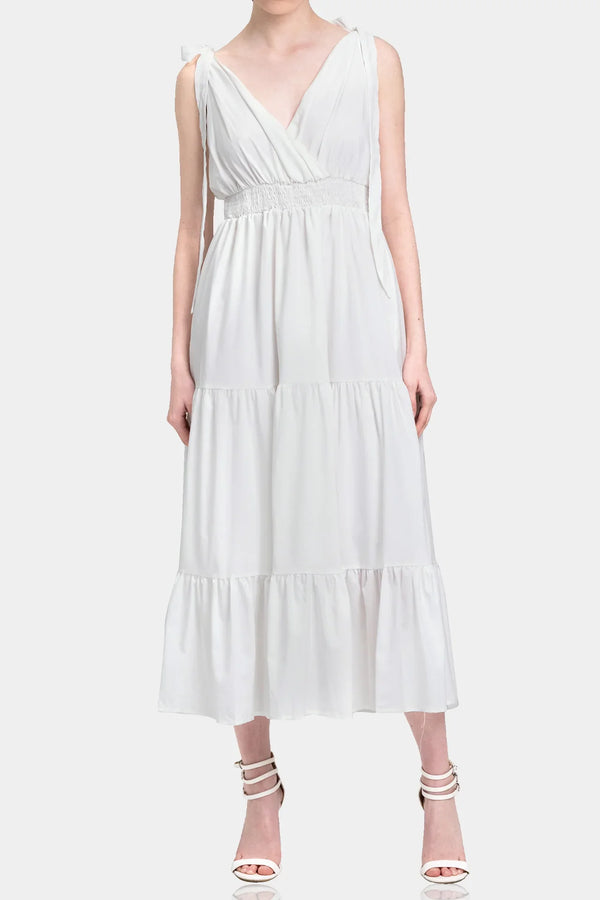 Organic Cotton Midi Dress for Summer | Plus Size White Cotton Dress Small - Medium Organic Cotton Midi Dress for Summer | Plus Size White Cotton Dress Small - Medium
